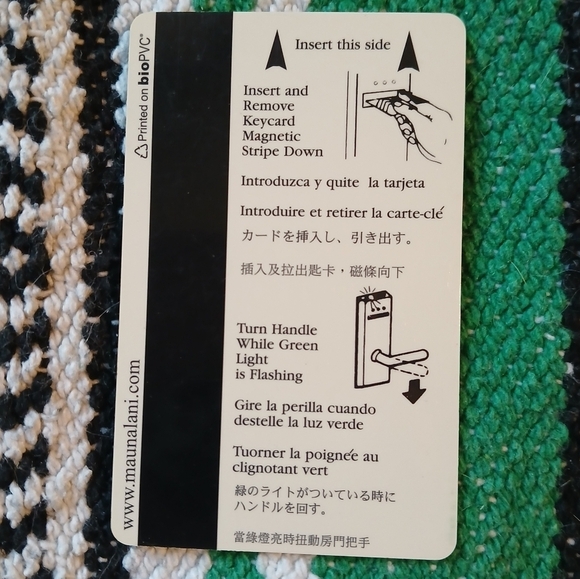 MAUNA LANI BAY HOTEL & BUNGALOWS BIG ISLAND Card Hotel Room Key Hawaii Souvenir - Picture 5 of 5